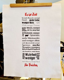 Es ist Zeit für Frieden