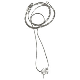 Schlangenkette Sonnentau Anhänger | silber