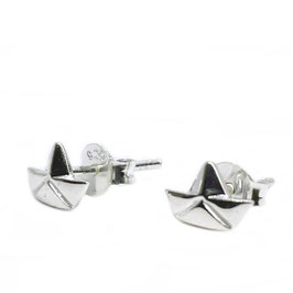 Ohrstecker Papierschiffchen klein