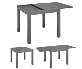 JU300892 Gartentisch 80 x 80 x H75 cm dunkelgrau