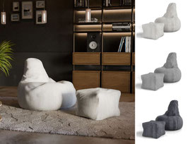 Chill XL Sitzsack mit Hocker