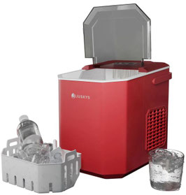 JU40517 Eiswürfelmaschine mit Selbstreinigung IceMaster rot
