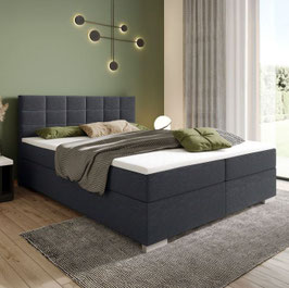 JU301433 Boxspringbett 180 x 200 cm dunkelgrau