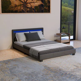 JU28902 - Polsterbett 140 x 200 cm schwarz