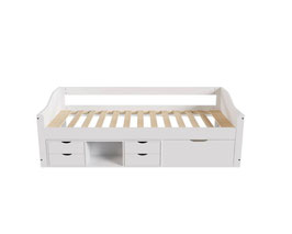 JU301111 Funktionsbett 90 x 200 cm weiß