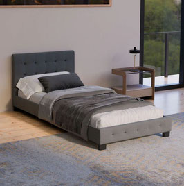 JU300181 Polsterbett 90 x 200 cm grau