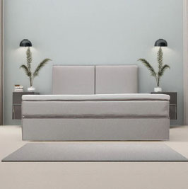 JU301662 Boxspringbett 180 x 200 cm grau
