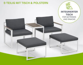 JU300881 Barilli Lounge weiß / dunkelgrau