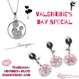 Valentinstags-Special "Backchecker-JoJo+Anhänger Tragemama" (Angebot ohne Kette)