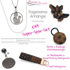 Super-Spar-Set  "Backchecker-JoJo+Anhänger Tragemama+Kette+Zopfhaargummi"