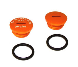 Set Verschlussschraube Aluminium orange eloxiert