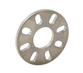 Anschlussplatte V2A Endschalldämpfer Universal 2-Loch Ø22mm/25mm