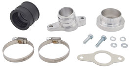 Set FP MZ ETZ 150 CNC-Flansch Serie/Gummiflansch*+Anbauteile Schrauben/Dichtung/Gummiflansch/Adapter Luftfilter VM Mikuni