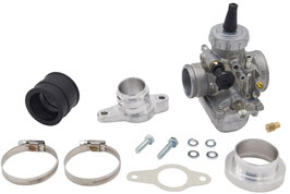 Set FP MZ TS150/ES 150 Gummiflansch spezial* + Mikuni VM26 Rundflansch*+HD`s