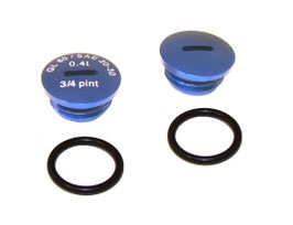 Set Verschlussschraube Aluminium blau eloxiert