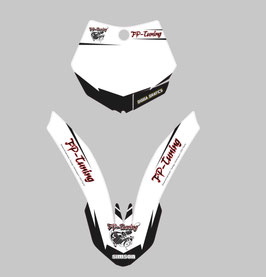FP Tuning MX Dekor weiß MX1 Startnummerntafel + Kotflügel