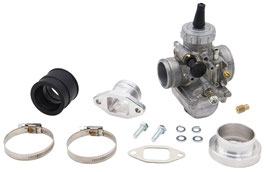 Set FP MZ TS150/ES 150 Gummiflansch spezial* + Mikuni VM24 Rundflansch* HD