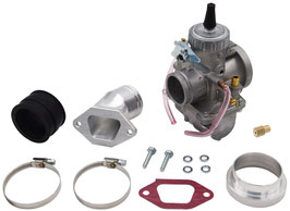 Set FP MZ TS 250 CNC-Flansch* + Anbauteile + Adapter Luftfilter + VM32 Mikuni + HD
