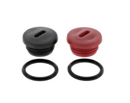 Set Verschlussschraube Kunstoff schwarz/rot/ - O-Ring