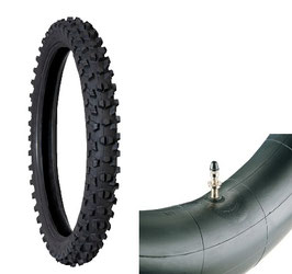 Reifen Dunlop MX34 F 70/100-17 40M NHS + Heidenau Schlauch 17Zoll