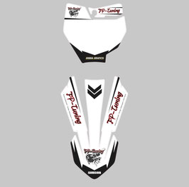 FP Tuning Dekor weiß MX2 Startnummerntafel + Kotflügel