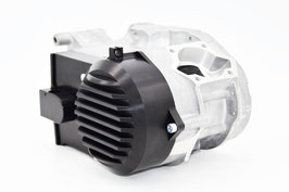 FP CNC Aluminium MX/GP Lichtmaschinen Deckel Kettenschlauch/Tachoantrieb Alu schwarz eloxiert* für MX Bowdenzug*