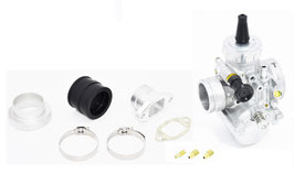 Set FP MZ TS150/ES 150 Gummiflansch spezial* + Mikuni VM24 Rundflansch*+HD