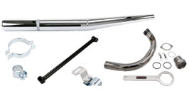 FP Spezial ETZ 150 Tourer Tuning Auspuff in Serienoptik mit Kalottenset