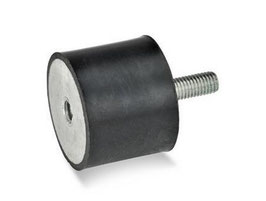 Gummipuffer M6 Ø20mmx15mm Innengewinde/+Außengewinde