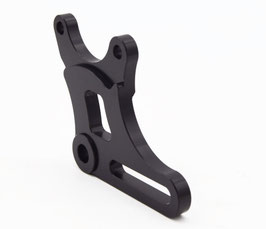 Bremsankerplatte CNC Aluminium schwarz eloxiert* für Scheibenbremse hinten 200mm*