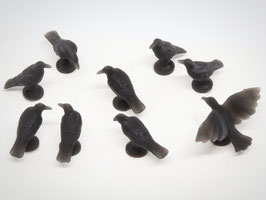 カラス9羽セット(1/64)カラー