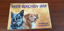 Warnschild mit Foto in Farbe