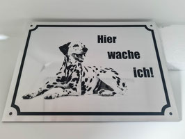 Warnschild mit Foto (1 Hund)