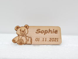 Namensschild Holz