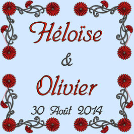 Coussin d'alliances brodé DAISIES SQUARE