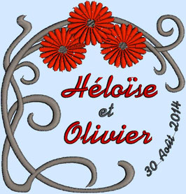 Coussin d'alliances brodé DAISIES CIRCLE