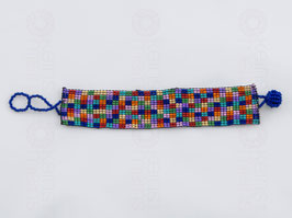 Chaquira-Armband BUNTE QUADRATE