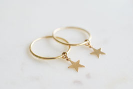 TWINKLE STAR Hoop Earrings