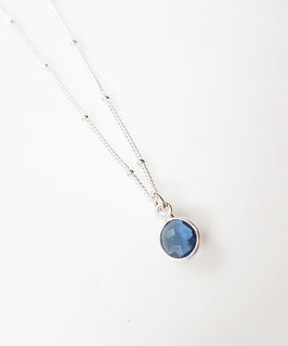 Birthstone Necklace in Silber