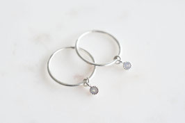 AMANDA Hoop Earrings in Silber