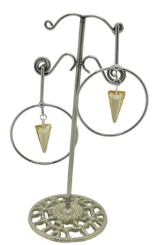 Clous d'oreilles barre anneau spike topaz