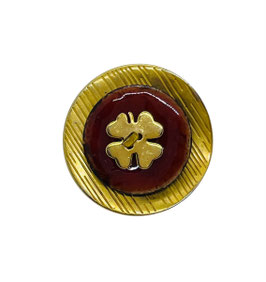 Bague boutons trèfle doré et coco cuivré