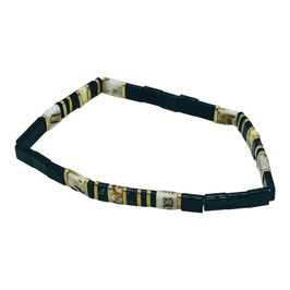 Bracelet fin extensible  noir/capucino/blanc/doré