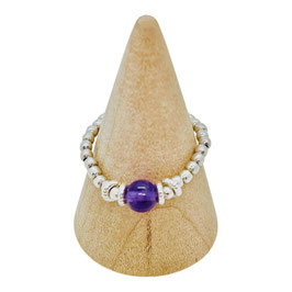 Bague en argent et Améthyste