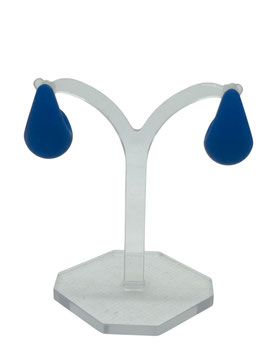 Clous d'oreilles gouttes bleu roi