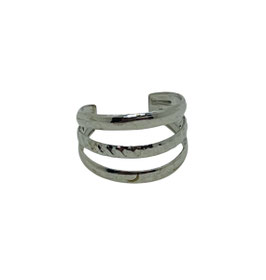 Ear Cuff triple anneaux argenté