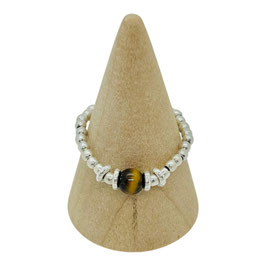 Bague en argent et Oeil de Tigre