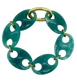 Bracelet maillon grain de café vert d'eau