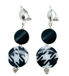 Clip en argent twist black en cristal
