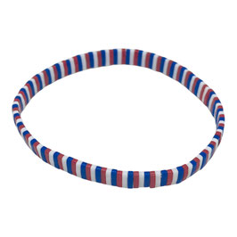 Bracelet fin extensible bleu/blanc/rouge